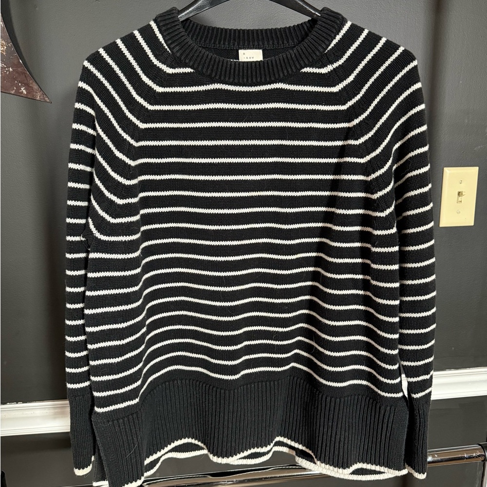 Black and White Striped Sweater